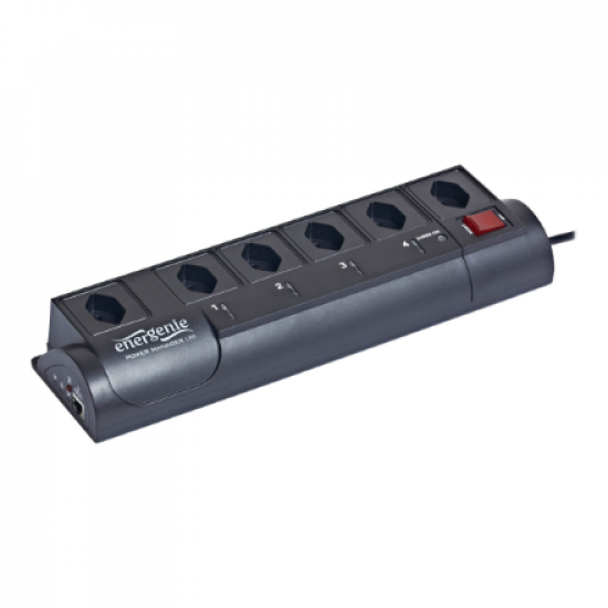 EnerGenie Programmable surge protector with LAN interface, Swiss sockets