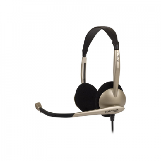 Koss | Headphones | CS100 | Wired | On-Ear | Microphone | Black/Gold