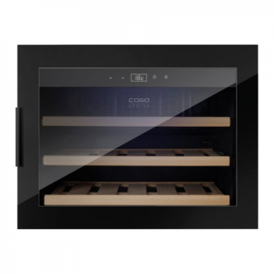 Caso | Wine cooler | WineSafe 18 EB | Energy efficiency class G | Built-in | Bottles capacity 18 bottles | Cooling type Compressor technology | Black