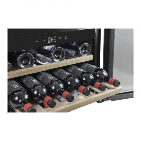 Caso | Wine cooler | WineSafe 18 EB | Energy efficiency class G | Built-in | Bottles capacity 18 bottles | Cooling type Compressor technology | Black