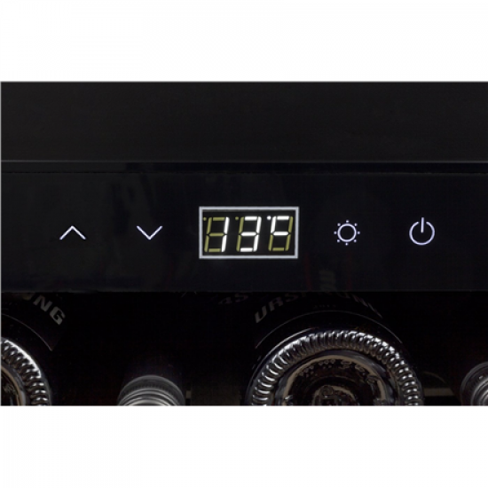 Caso | Wine cooler | WineSafe 18 EB | Energy efficiency class G | Built-in | Bottles capacity Up to 18 bottles | Cooling type Compressor technology | Stainless steel