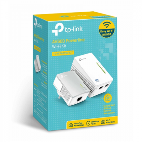TP-LINK | Powerline Adapters Kit | TL-WPA4220 KIT | 10/100 Mbit/s | Ethernet LAN (RJ-45) ports 2 | 802.11n | 2.4GHz | Wi-Fi data rate (max) 300 Mbit/s