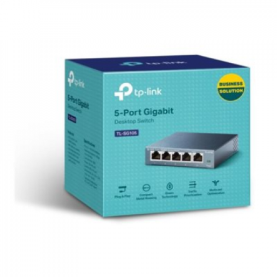 TP-LINK | Switch | TL-SG105 | Unmanaged | Desktop | Gigabit Ethernet (copper) ports quantity 5 | Power supply type External | 24 month(s)