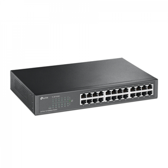 TP-LINK | Switch | TL-SF1024D | Unmanaged | Desktop/Rackmountable | 10/100 Mbps (RJ-45) ports quantity 24 | Power supply type External