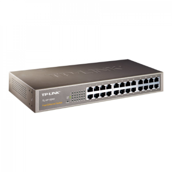 TP-LINK | Switch | TL-SF1024D | Unmanaged | Desktop/Rackmountable | 10/100 Mbps (RJ-45) ports quantity 24 | Power supply type External