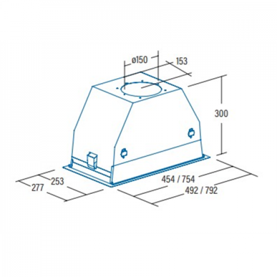CATA | Hood | GC DUAL A 45 XGBK | Canopy | Energy efficiency class A | Width 45 cm | 820 m³/h | Touch control | LED | Black glass