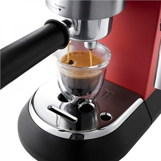 Delonghi | Dedica Espresso Coffee Maker | EC685.R | Pump pressure 15 bar | Built-in milk frother | Semi-automatic | 1300 W | Red