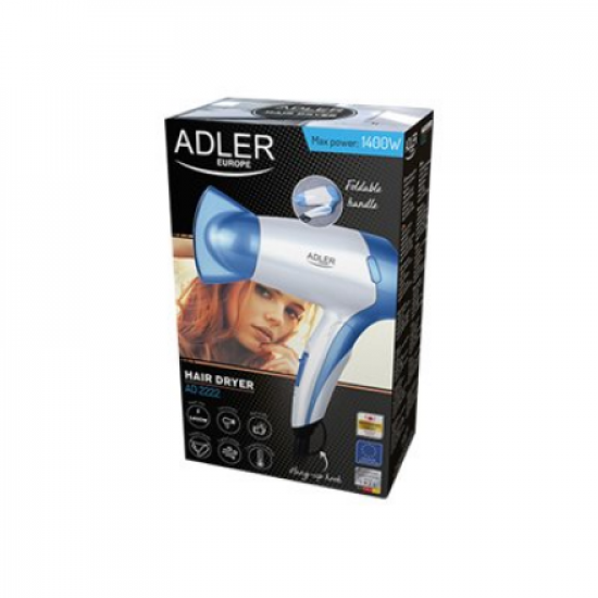 Adler | Hair Dryer | AD 2222 | 1200 W | Number of temperature settings 1 | White/blue