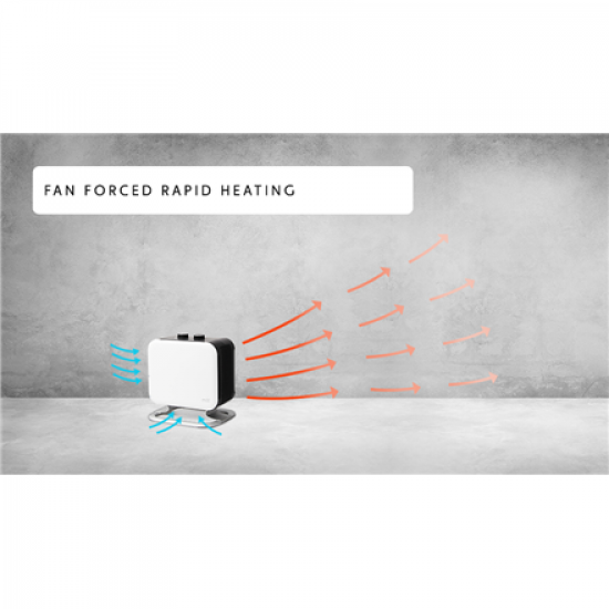 Mill | Heater | CUS1800MECWA | Fan heater | 1800 W | Number of power levels 2 | Suitable for rooms up to 10-30 m² | White