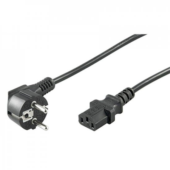 Goobay | Cold-device connection cord, angled | Black