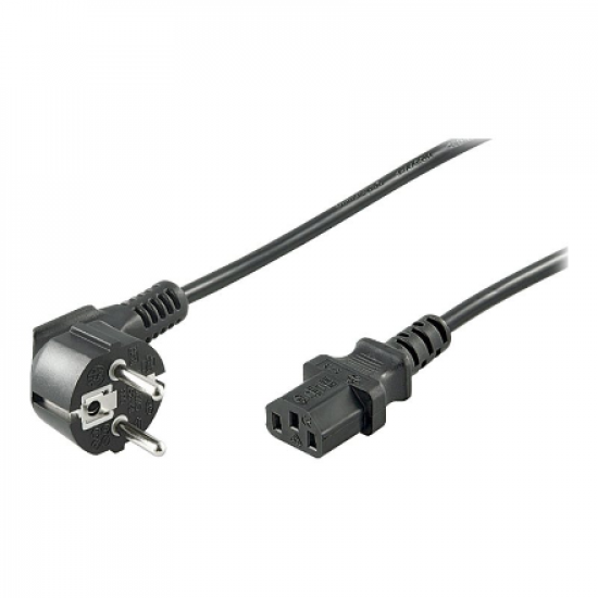 Goobay | Cold-device connection cord, angled | Black