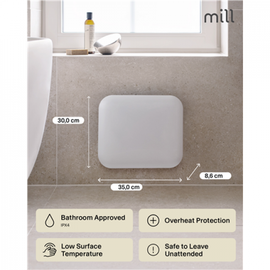 Mill | Heater | IB250 Steel | Panel Heater | 250 W | Number of power levels 1 | Suitable for rooms up to 2-5 m² | White