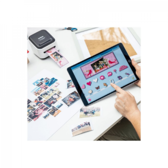Brother VC-500W | Colour | ZINK Zero-Ink | Label Printer | Wi-Fi | Black/ grey