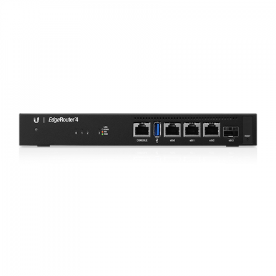 EdgeRouter ER-4 | No Wi-Fi | 10/100/1000 Mbit/s | Ethernet LAN (RJ-45) ports 4 | Mesh Support No | MU-MiMO No | No mobile broadband | 1x USB 3.0