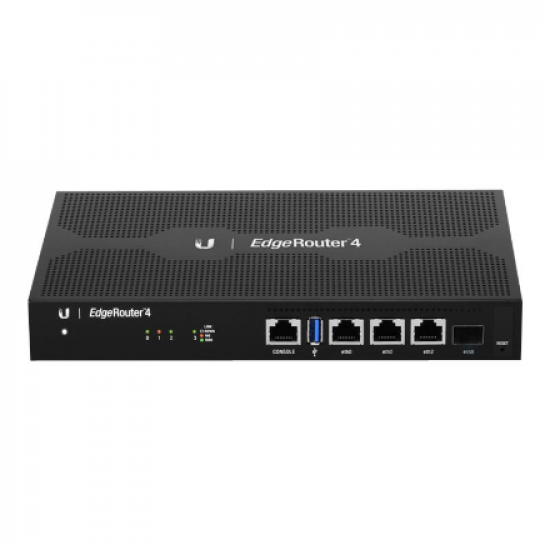 EdgeRouter ER-4 | No Wi-Fi | 10/100/1000 Mbit/s | Ethernet LAN (RJ-45) ports 4 | Mesh Support No | MU-MiMO No | No mobile broadband | 1x USB 3.0