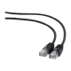 Gembird PP12-1M/BK Black Patch cord cat. 5E molded strain relief 50u