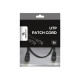 Gembird PP12-1M/BK Black Patch cord cat. 5E molded strain relief 50u