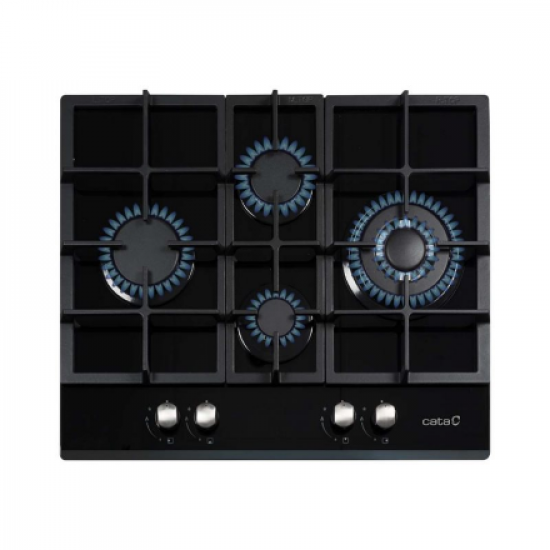 CATA | Hob | LCI 6031 B | Gas on glass | Number of burners/cooking zones 4 | Rotary knobs | Black