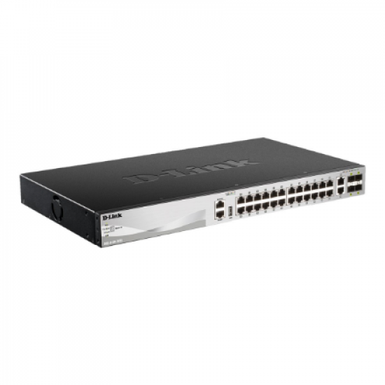 D-Link | DGS-3130-30TS | Switch | Managed L3 | Rack mountable | Gigabit Ethernet (copper) ports quantity 24 | 10 Gbps (RJ-45) ports quantity 2 | SFP+ ports quantity 4 | Power supply type Optional redundant
