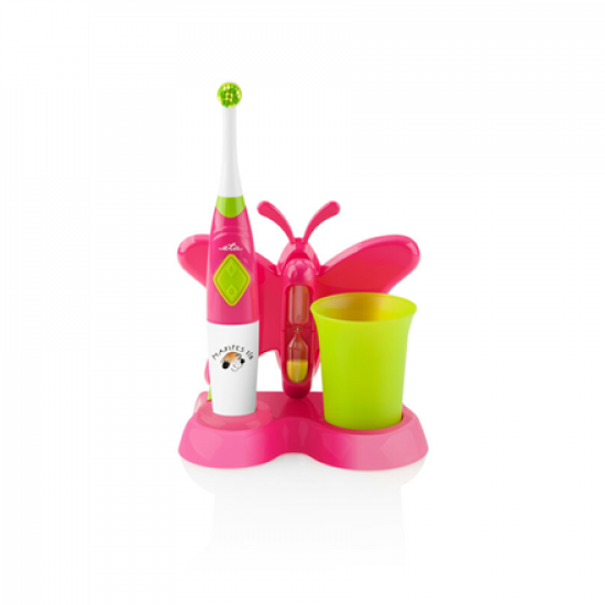 ETA | Toothbrush with water cup and holder | Sonetic  ETA129490070 | Battery operated | For kids | Number of brush heads included 2 | Number of teeth brushing modes 2 | Pink