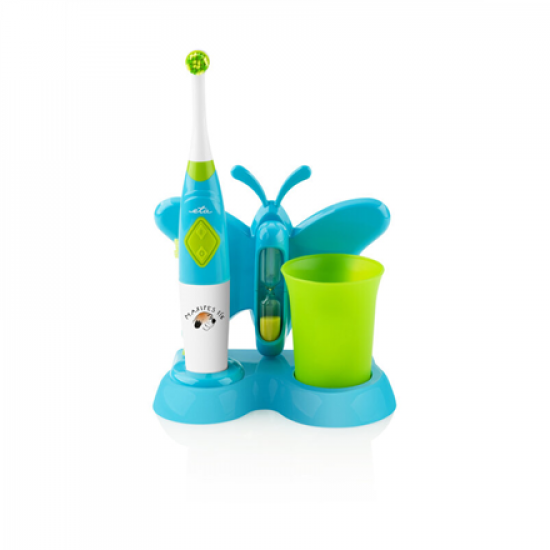 ETA | Toothbrush with water cup and holder | Sonetic  ETA129490080 | Battery operated | For kids | Number of brush heads included 2 | Number of teeth brushing modes 2 | Blue