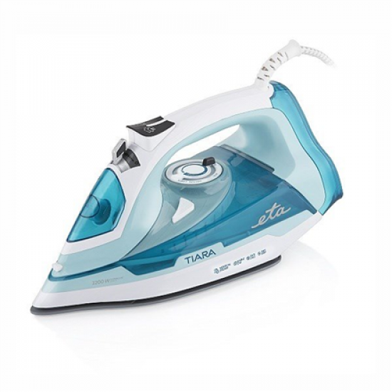 ETA | Tiara II | Steam Iron | 2200 W | Water tank capacity 450 ml | Continuous steam 40 g/min | Steam boost performance 120 g/min | Blue