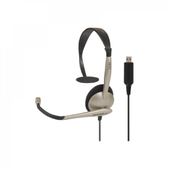 Koss | Headphones | CS95 USB | Wired | On-Ear | Microphone | Black/Gold