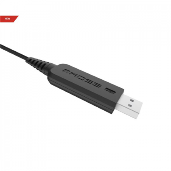 Koss | Headphones | CS200 USB | Wired | On-Ear | Microphone | Black