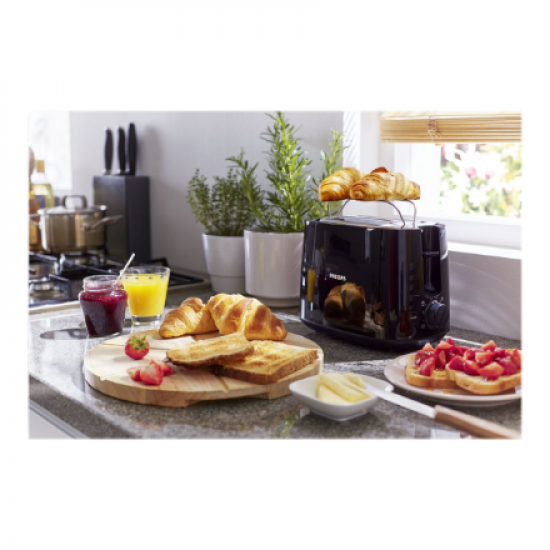 Philips | Daily collection toaster | HD2582/90 | Power 830 W | Number of slots 2 | Housing material Plastic | Black