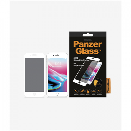 PanzerGlass | Apple | iPhone 6/6s/7/8 Plus | Glass | White | Privacy glass