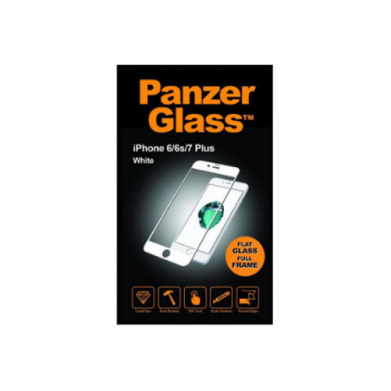 PanzerGlass | 2621 Casefriendly | Screen protector | Apple | iPhone 6/6s/7/8 Plus | Tempered glass | Transparent/White | Original PanzerGlass™ tempered glass screen protector/Crystal Clear/Full frame coverage/Oleophobic layer (antibacterial + anti-fingerp