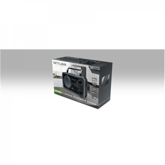 Muse | 2-bands portable radio | M-06DS | AUX in | Grey