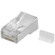 Goobay 68079 RJ45 plug, CAT 5e STP shielded, transparent