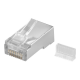 Goobay 68079 RJ45 plug, CAT 5e STP shielded, transparent