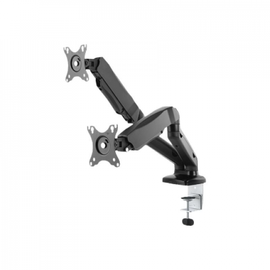 ICY BOX IB-MS304-T, Monitor stand with desk mounted base, for two screens, size up to 27'' | Raidsonic