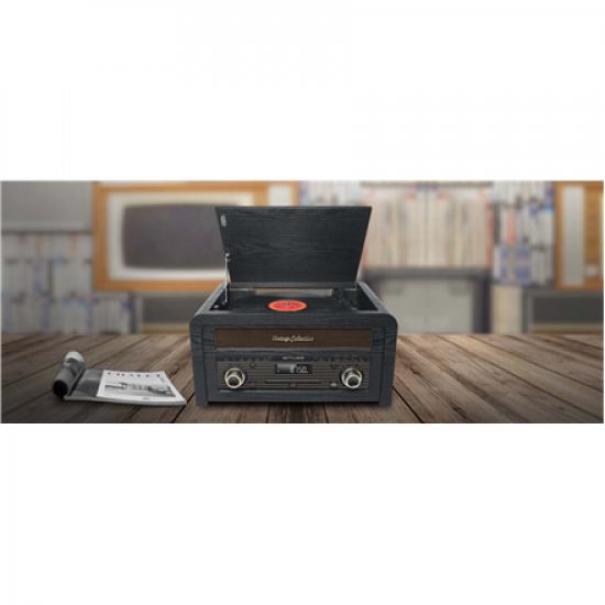 Muse | Turntable micro system | MT-115W | USB port | AUX in | CD player | FM radio | Wireless connection