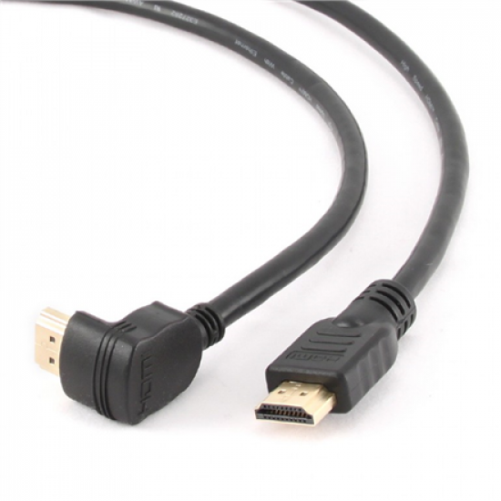 Cablexpert | HDMI High speed 90 degrees male to straight male connectors cable, 19 pins gold-plated connectors | CC-HDMI490-6 | HDMI 19pin male | HDMI 90 degrees male | 1.8 m