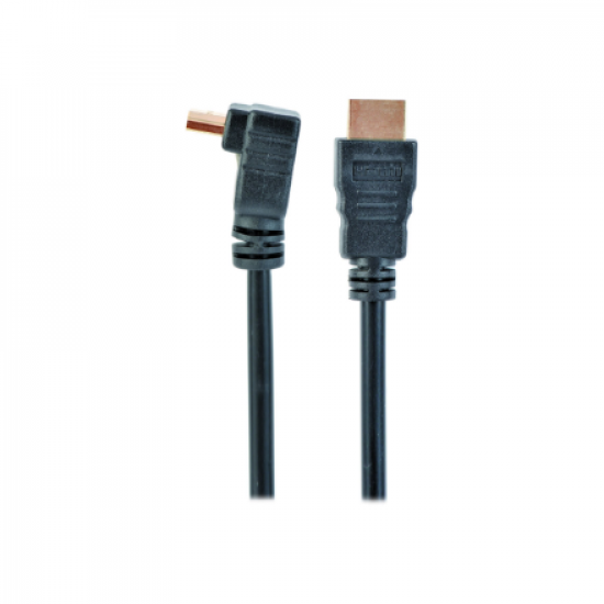 Cablexpert | HDMI High speed 90 degrees male to straight male connectors cable, 19 pins gold-plated connectors | CC-HDMI490-6 | HDMI 19pin male | HDMI 90 degrees male | 1.8 m