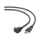 Cablexpert | HDMI High speed 90 degrees male to straight male connectors cable, 19 pins gold-plated connectors | CC-HDMI490-6 | HDMI 19pin male | HDMI 90 degrees male | 1.8 m