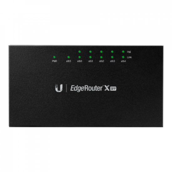 EdgeRouter | ER-X-SFP | No Wi-Fi | 10/100/1000 Mbit/s | Ethernet LAN (RJ-45) ports 5 | Mesh Support No | MU-MiMO No | No mobile broadband