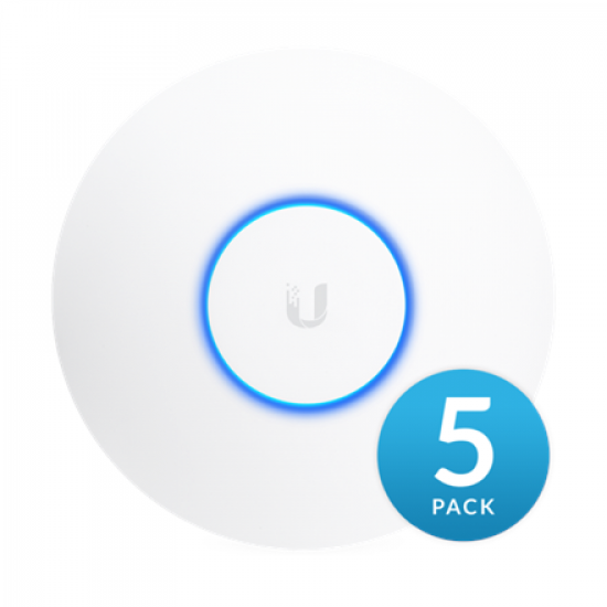 Ubiquiti | UAP-AC-HD-5Pack Wave 2 Access point | 802.11ac | 2.4/5.0 | 1733 Mbit/s | 10/100/1000 Mbit/s | Ethernet LAN (RJ-45) ports 2 | MU-MiMO Yes | PoE in | Antenna type Internal