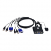 Aten | KVM  Cable KVM Switches  CS22U Search Product or keyword   2-Port USB VGA Cable KVM Switch with Remote Port Selector