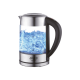 Adler | Kettle | AD 1247 NEW | With electronic control | 1850 - 2200 W | 1.7 L | Stainless steel, glass | 360° rotational base | Stainless steel/Transparent
