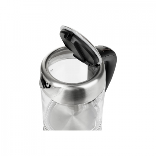 Adler | Kettle | AD 1247 NEW | With electronic control | 1850 - 2200 W | 1.7 L | Stainless steel, glass | 360° rotational base | Stainless steel/Transparent