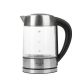 Adler | Kettle | AD 1247 NEW | With electronic control | 1850 - 2200 W | 1.7 L | Stainless steel, glass | 360° rotational base | Stainless steel/Transparent
