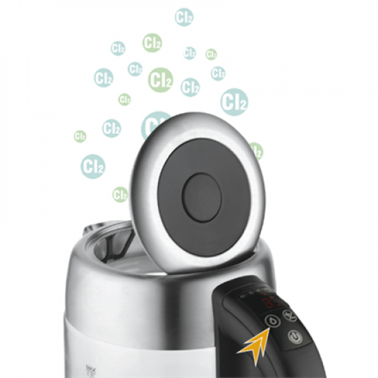 Adler | Kettle | AD 1247 NEW | With electronic control | 1850 - 2200 W | 1.7 L | Stainless steel, glass | 360° rotational base | Stainless steel/Transparent