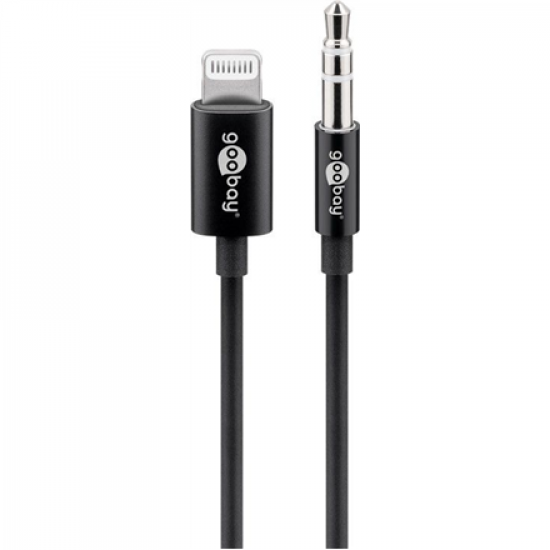 Goobay | 66805 Apple Lightning audio connection cable, (3.5 mm) | Apple Lightning male (8-pin) | 3.5 mm female (3-pin, stereo)