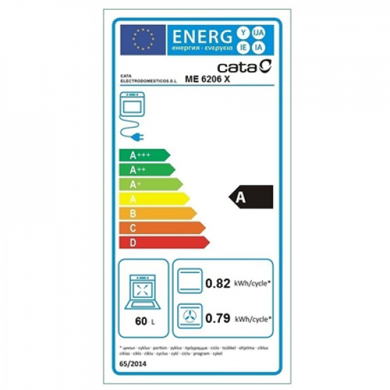 CATA | ME 6206 X | 60 L | Electric | AquaSmart | Mechanical control | Height 60 cm | Width 60 cm | Stainless steel