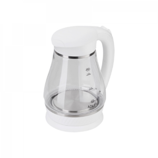 Adler | Kettle | AD 1274 | Electric | 2200 W | 1.7 L | Polypropylene/Glass | 360° rotational base | White