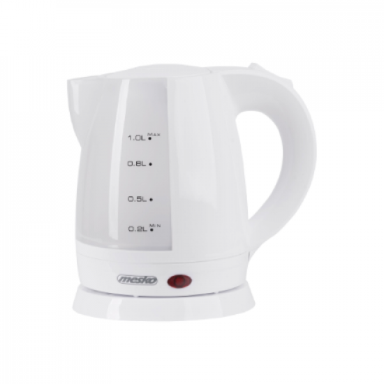 Mesko | Kettle | MS 1276 | Standard | 1600 W | 1 L | Plastic | 360° rotational base | White